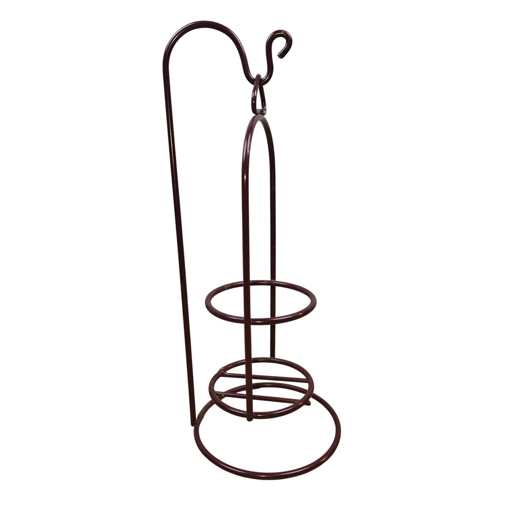 Hanging Swinging Candle Holder Basket ~4" Candle Dark‎ Red